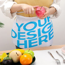 Charger l'image dans la galerie, Demi-tablier imperméable unisexe avec poche avant pour café restaurant cuisine personnalisé avec photo texte prénom