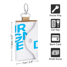 Charger l'image dans la galerie, étui clés en cuir personnalisé avec photo texte prénom pour femme homme