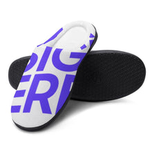 Charger l'image dans la galerie, Pantoufles / chaussons en coton pour femme personnalisée avec photo texte motif (Impression complète)