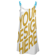 Charger l'image dans la galerie, Robe de plage été imprimé chic sans manches à bretelles femme grande taille AQ personnalisée avec photo logo motif texte (impression des multi-images)