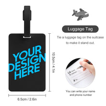 Charger l'image dans la galerie, Étiquette bagage en cuir personnalisée avec photo logo motif texte
