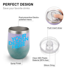 Charger l'image dans la galerie, JJ0520061 Coupe à vin en acier inoxydable à personnaliser avec votre image, texte ou logo