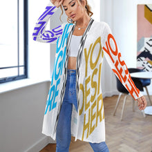 Charger l'image dans la galerie, Cardigan Gilet mi-long Femme Chic NZ060 personnalisé avec photo logo motif texte (impression des multi-images)