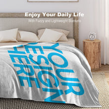 Charger l'image dans la galerie, Couverture de lit canapé en peluche douce confortable personnalisé avec photo image texte motif logo