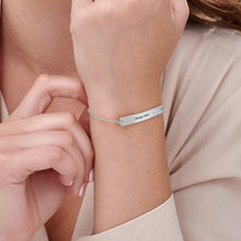 Charger l'image dans la galerie, Bracelet Coordonné avec plaque signalétique S0027 gravé personnalisé avec texte prénom