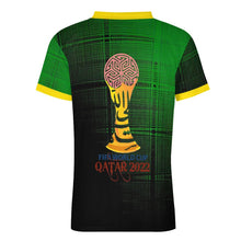 Charger l'image dans la galerie, Tee shirt maillot de football respirant à manches courtes et col en V pour hommes 3Z06 personnalisée avec photo texte motif logo (impression complète multi-images)