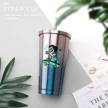 Charger l'image dans la galerie, JJ0520060 Tasse de paille personnalisé avec Texte, Image, Photo, Logo