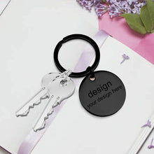 Charger l'image dans la galerie, Boucle clé en métal (5 formes au choix) porte-clés personnalisé avec texte prénom nombre