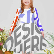 Charger l'image dans la galerie, Robe fille manche longue a volant / Jupes D'automne Et D'hiver Impression des multi-images CRQ personnalisé avec photo logo texte motif
