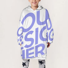 Charger l'image dans la galerie, Sweat à capuche polaire enfant pour garçon B412 personnalisé avec photo prénom logo (Impression d'image Unique)