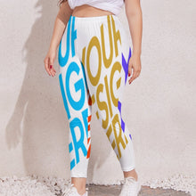 Charger l'image dans la galerie, Legging stretch grande taille tendance femme personnalisé avec photo motif texte logo (impression des multi-images)