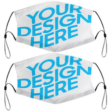 Charger l'image dans la galerie, Masque en tissu adulte (sans filtre) (2 images différentes) personnalisé avec photo logo motif texte