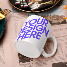 Charger l'image dans la galerie, Mug avec intérieur et poignée noir / Tasse noir mat personnalisé avec photo logo texte motif