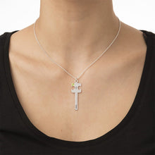 Charger l'image dans la galerie, Colliers clés et puzzle porteclés partenaire avec pierres de naissance X0040 gravure personnalisé avec lettre prénom