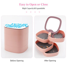 Charger l'image dans la galerie, Boîte à bijoux rotative tendance personnalisée avec photo prénom motif texte