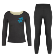 Charger l'image dans la galerie, Sous-vêtement thermique femme sous-vêtement fonctionnel ensemble BR001 shirt pantalon personnalisé avec photo texte prénom