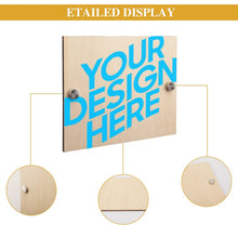 Charger l'image dans la galerie, Plaque de porte en bois (carré) GY0903350 Personnalisé avec texte et numéro