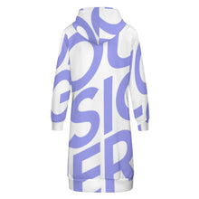 Charger l'image dans la galerie, Sweats à capuche zippés hoodies long pour femme personnalisé avec photo logo texte motif