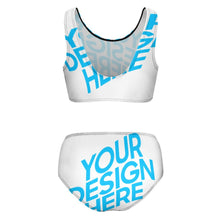 Charger l'image dans la galerie, Maillot de bain tankini fille NT013 personnalisé et design avec vos photos/photos ou nom