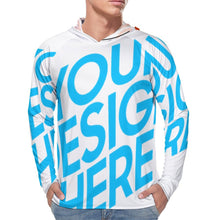Charger l'image dans la galerie, Sweat à capuche à manches longues protection solaire homme personnalisé avec photo prénom texte