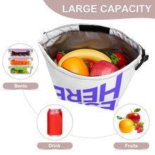 Charger l'image dans la galerie, Portable pliable isotherme sac à lunch pique-nique panier déjeuner bento sac personnalisé avec photo motif texte