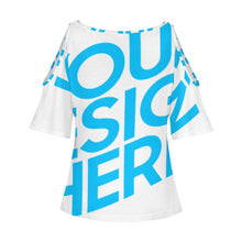 Charger l'image dans la galerie, Impression d’image unique T-shirt épaules dénudées Grande taille pour femme AVT personnalisé avec photo logo texte motif