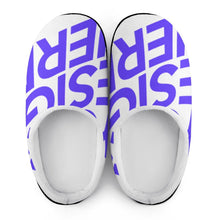 Charger l'image dans la galerie, Pantoufles / chaussons en coton pour femme personnalisée avec photo texte motif (Impression complète)