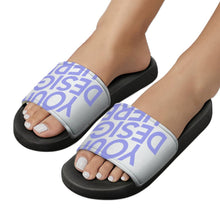 Charger l'image dans la galerie, Chaussons de bain en PVC / sandales de bain pour femme homme personnalisé avec prénom photo texte (impression d'image unique)