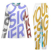 Charger l'image dans la galerie, Ensembles pyjama peignoir chemise de nuit femme BTZ personnalisé avec photo prénom (conception multi-images)