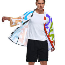 Charger l'image dans la galerie, Manteau Veste kimono pour homme haut cardigan chemise rétro japonaise avec manches 3/4 ZS904 personnalisé avec photos texte motif (conception multi-images)