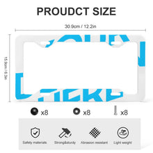Charger l'image dans la galerie, Support de plaque d'immatriculation de voiture en aluminium QC1101014 Personnalisé quatre trous plats (une paire)