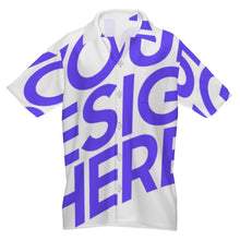 Charger l'image dans la galerie, Chemise boutonnée homme coupe classique stretch imprimée à manches courtes KYR personnalisée avec prénom motif texte