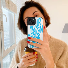 Charger l'image dans la galerie, Coque de protection en cuir TPU pour iPhone 15 Plus Pro Max avec fente pour carte fonction support étui pliable personnalisé avec photo texte prénom
