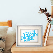 Charger l'image dans la galerie, Cadre photo en bois Naturel (version horizontale) personnalisé avec photo logo texte motif