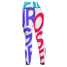 Charger l'image dans la galerie, Pantalon de yoga femme legging sport gym YJ033 personnalisé avec texte motif photo (conception multi-images)