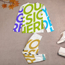 Charger l'image dans la galerie, Pyjama chemise de nuit fille enfant deux pièce JTZ- personnalisé avec photo motif logo texte (impression des multi-images)
