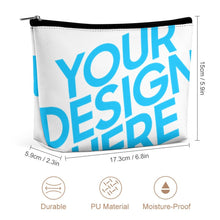 Charger l'image dans la galerie, Trousse cosmétique à main / Sac cosmétique à main de cuir PU personnalisée avec photo texte motif logo
