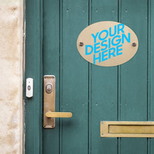 Charger l'image dans la galerie, Plaque de porte en bois (ovale) GY0903287 Personnalisé avec photo et prénom