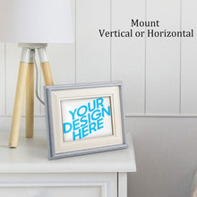 Charger l'image dans la galerie, Cadre photo en bois Naturel (version horizontale) personnalisé avec photo logo texte motif