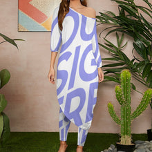 Charger l'image dans la galerie, Ensemble de chemise à épaules dénudées 2 pièces femme chic VTZ personnalisé avec photo logo texte motif