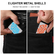 Charger l'image dans la galerie, Étui briquet métal personnalisé avec photo prénom logo (impression recto verso)