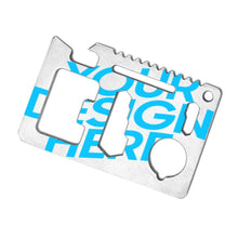 Charger l'image dans la galerie, Carte multifonction / tire bouchons / ouvre bouteille personnalisée avec logo motif texte photo