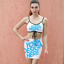 Charger l'image dans la galerie, Ensemble de jupe à cordon coulissant femme moderne Y05 personnalisé avec image logo motif texte