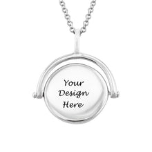 Charger l'image dans la galerie, Collier Tournant Gravé X0067 en argent sterling 925 pour femme gravure personnalisé avec nom texte