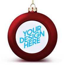 Charger l'image dans la galerie, Boule de Décoration de Noël d'intérieur (Grande) Originale JJ0525030 impression personnalisée avec photo logo motif texte