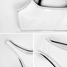 Charger l'image dans la galerie, Maillot de bain bikini bustier ensemble 2 pièces femme personnalisé avec photo logo texte (conception multi-images)