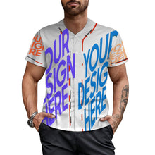 Charger l'image dans la galerie, Maillot de baseball homme J50T personnalisé avec texte motif photo (conception multi-images)