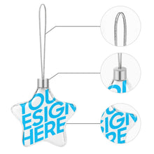 Charger l'image dans la galerie, Décoration / ornement de Noël en forme d'étoile à vendre personnalisé avec prénom motif photo logo texte