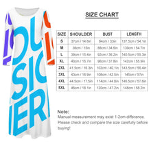 Charger l'image dans la galerie, Impression des multi-images Robe/jupe Chic en col V à manches courtes Grande taille Tendance Femme personnalisée avec motif photo logo texte