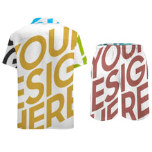 Charger l'image dans la galerie, Ensemble tenue chemise et short de plage homme original grande taille ample homme personnalisé avec photo motif logo texte